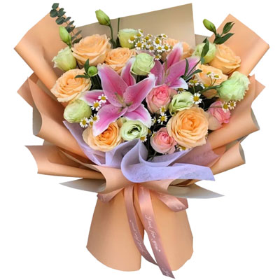 益阳11朵玫瑰桔梗百合,陪你每个季节